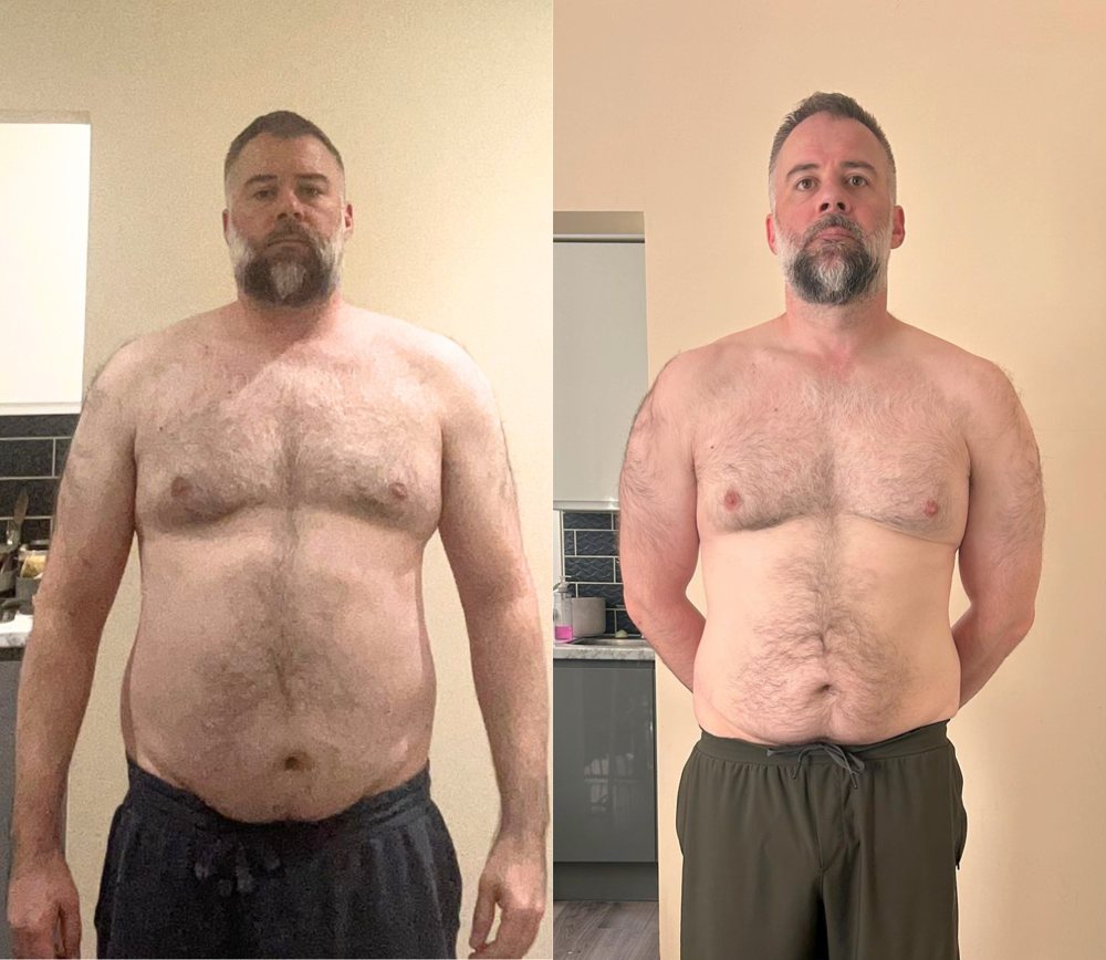 Scott, before and after 16 weeks